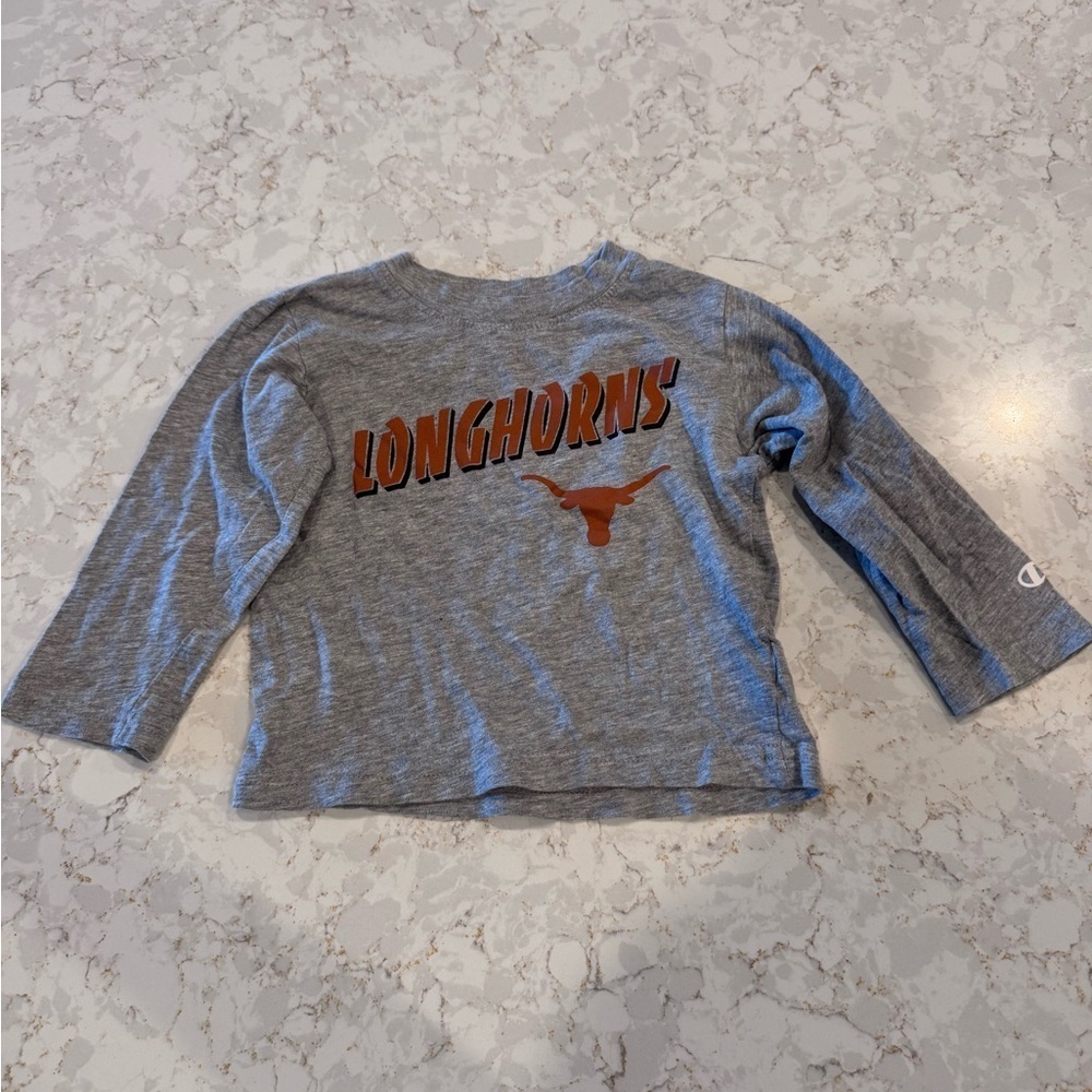 2T - Longhorns UT Austin, Champion Heather Gray Athletic Top